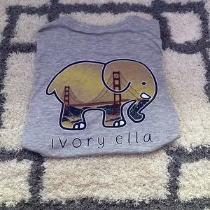 Gray Golden Gate Bridge xs ivory Ella t-Shirt with pocket